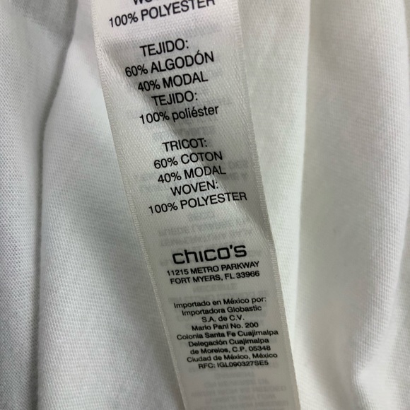 Chico’s  Sleeveless Black & White Top - Picture 5 of 5